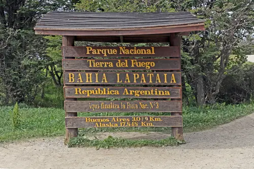 Nationalpark Tierra del Fuego, Ende der Nationalstraße 3