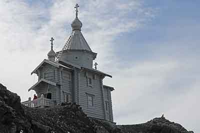 Antarktis, South Shetland Islands, russisch-orthodoxe Dreifaltigkeitskirche