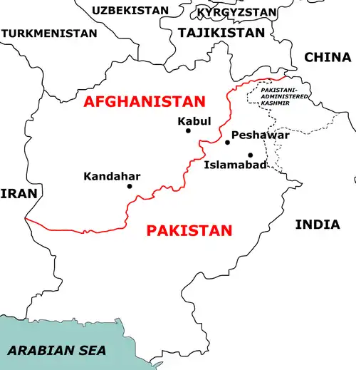 Durand-Linie, Grenze zwischen Afghanistan und Pakistan