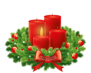 Adventkranz 1 Kerzen brennt