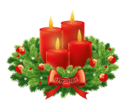 Adventkranz 4 Kerzen brennen