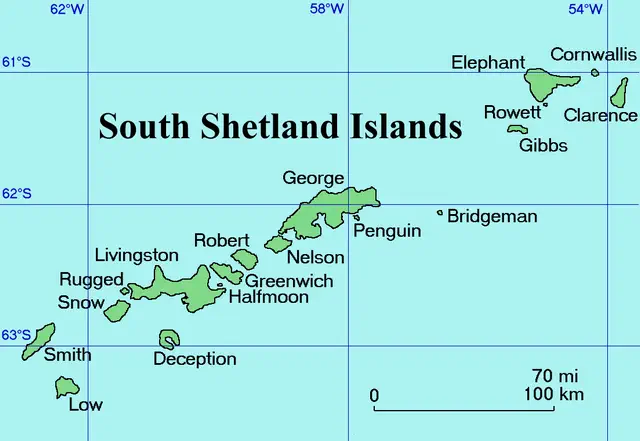 Karte Südshetlandinseln