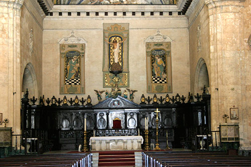 Catedral de San Cristóbal, Hochalatar mit Fresken