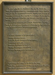 Gedenktafel Moncada-Kaserne