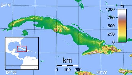 Cuba Topografie