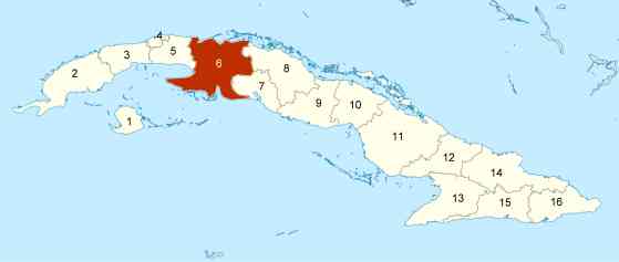 Lage von Matanzas in Cuba
