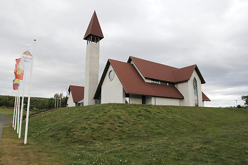 Reykholt, neue und alte Kirche