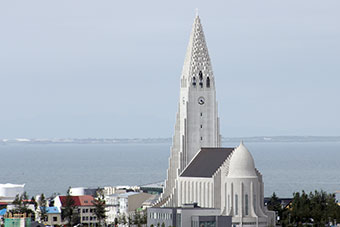 Reykjavík, Hallgrimskirche, Rückseite