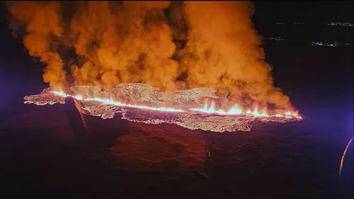Reykjanes volcanic eruption, 14 January 2024