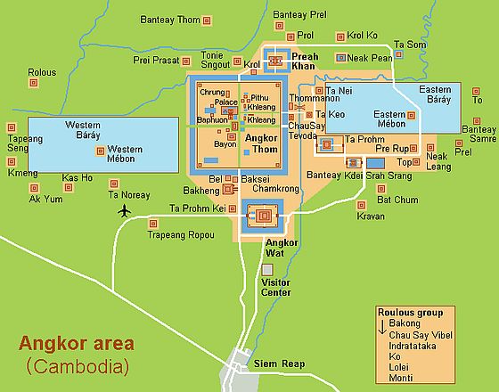 Karte von Angkor