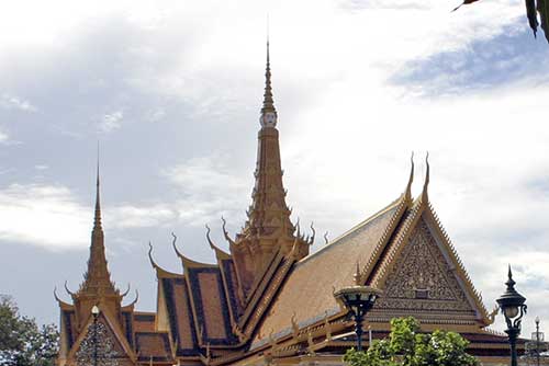 Phnom Penh, Königspalast, Thronsaal, Dach und Turm