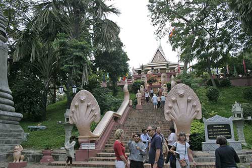 der buddhistische Tempel Wat Pothiyaram oder Wat Chash, Pnom Penh,  Kambodscha, Asien