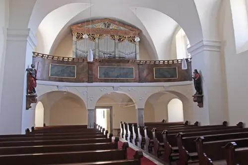 Marchfeld, Petronell, Pfarrkirche innen, Orgel