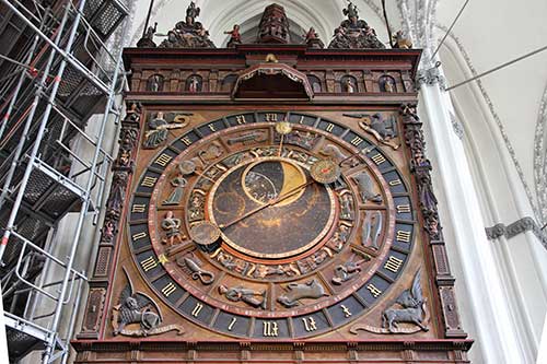 Rostock, Marienkirche,  Astronomische Uhr