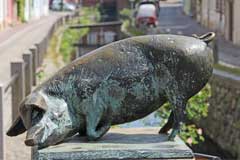 Wismar, Grube, Schweinsbrücke, Figurengruppe