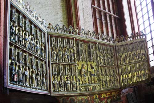 Wismar, Kirche St. Nikolai, Schnitzaltar