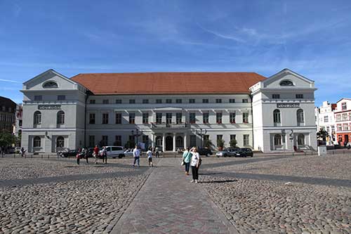 Wismar, Marktplaz, Rathaus Frontansicht