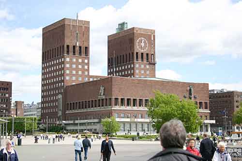 Oslo, Rathaus, Ostseite
