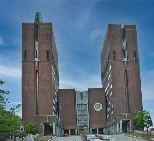 Oslo, Rathaus, Haupteingang