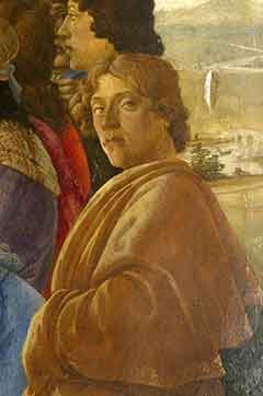 Die Verleumdung des Apelles braun Leinwand Leinwandbild Botticelli 