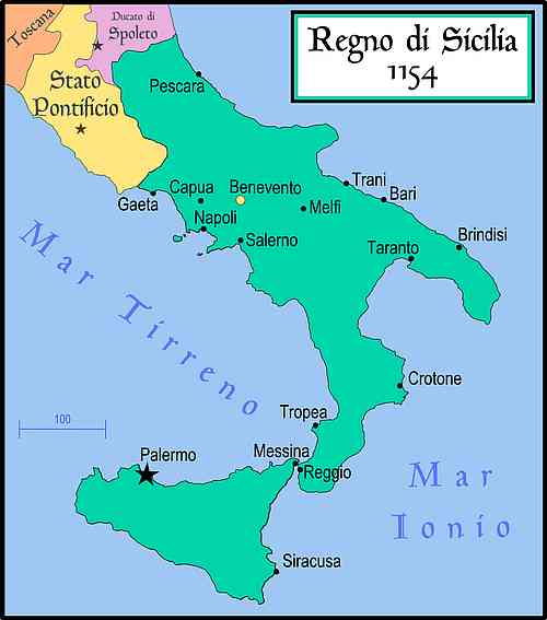 Königreich Sizilien um 1154