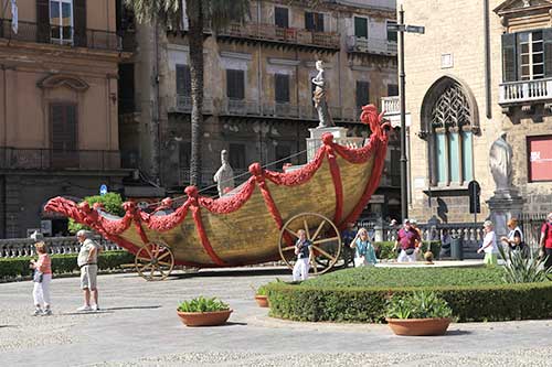 Palermo, Cattedrale Maria SS. Assunta, Karren der heiligen Rosalia