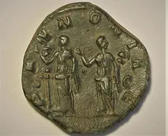 die beiden Pannoniae auf Sesterz des Kaisers Traianus Decius