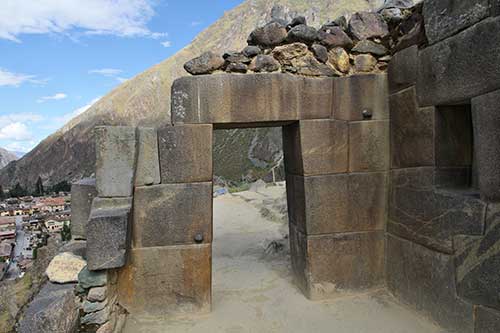 Peru, Ollantaytambo, trapezförmige Tür