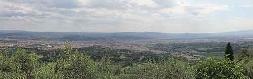 Toskana: Fiesole, Blick auf Florenz