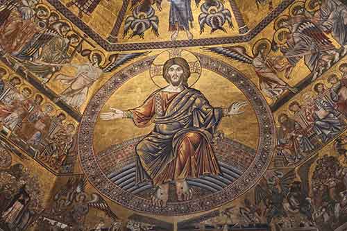 Toskana: Florenz, Battistero di San Giovanni, Christus als Weltenrichter
