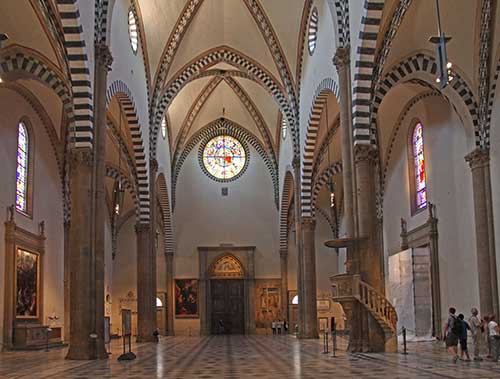 Toskana: Florenz - Santa Maria Novella, Mittelschiff