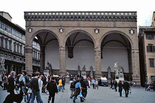 Toskana: Florenz, Piazza della Signoria, Loggia dei Lanzi