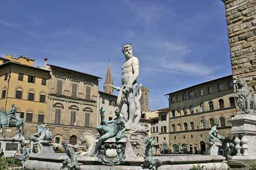 Toskana: Florenz, Piazza della Signoria, Fontana del Nettuno