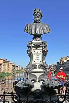 Toskana: Florenz, Ponte Vecchio, Benvenuto Cellini