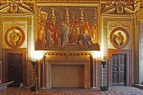 Palazzo Vecchio, Quartiere di Leone X, Wandgemälde Leo X. ernennt Kardinäle