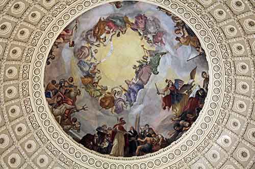 Washington, DC, Kapitol, Rotunde, Fresco „Die Apotheose Washingtons”