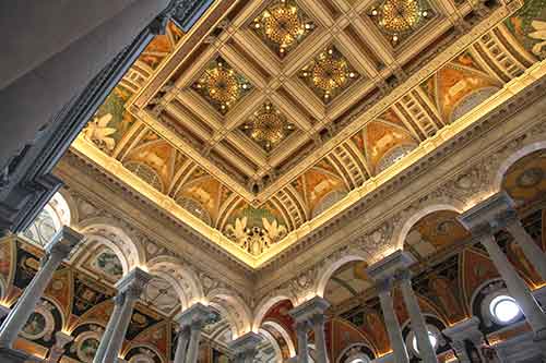 Washington, DC, Library of Congress, Thomas Jefferson Building, Große Halle Decke