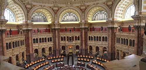 Washington, DC, Library of Congress, Thomas Jefferson Building, Main Reading Room